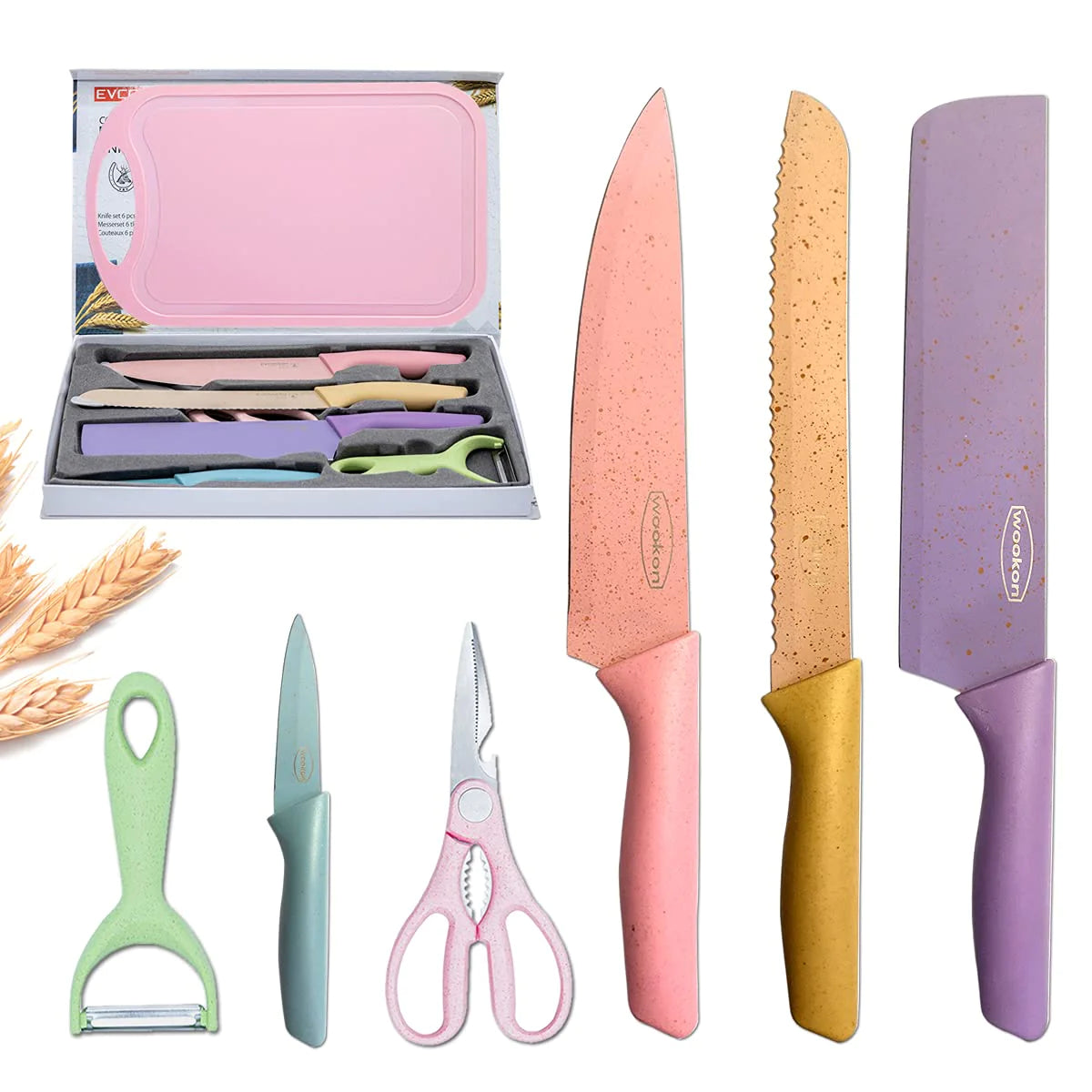 SET Cuchillos de Colores X6