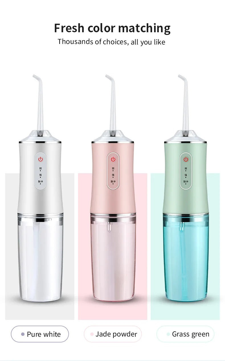🦷 Irrigador Oral Portátil Recargable – Limpieza Profunda y Encías Saludables