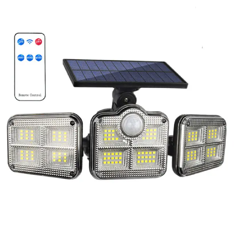 LUZ LED SOLAR EXTERIOR CON SENSOR Y CONTROL REMOTO
