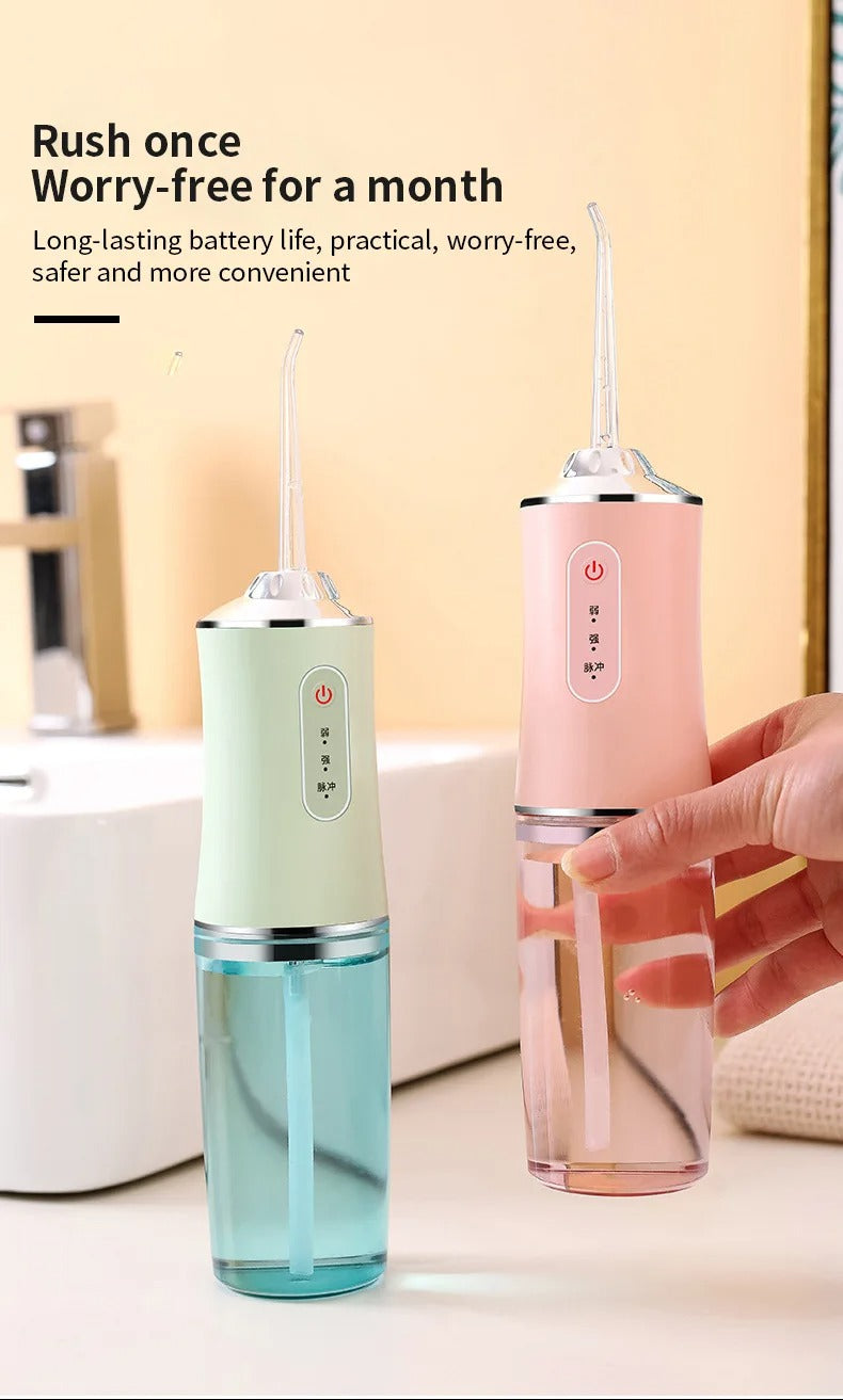 🦷 Irrigador Oral Portátil Recargable – Limpieza Profunda y Encías Saludables