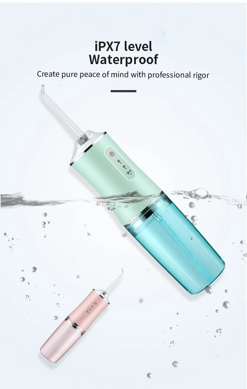 🦷 Irrigador Oral Portátil Recargable – Limpieza Profunda y Encías Saludables