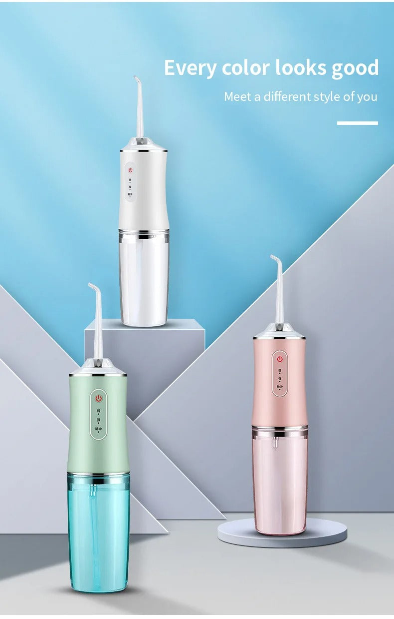 🦷 Irrigador Oral Portátil Recargable – Limpieza Profunda y Encías Saludables